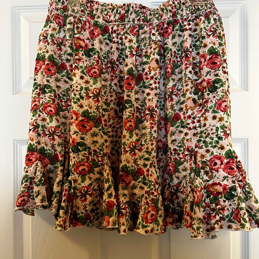 Chic Soul 1X Floral Print Women's Mini Skirt